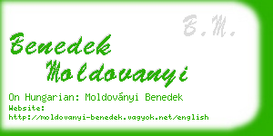benedek moldovanyi business card