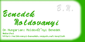 benedek moldovanyi business card